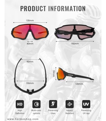 عینک کوهنوردی KAPVOE مدل TK9408-Q-5L-28