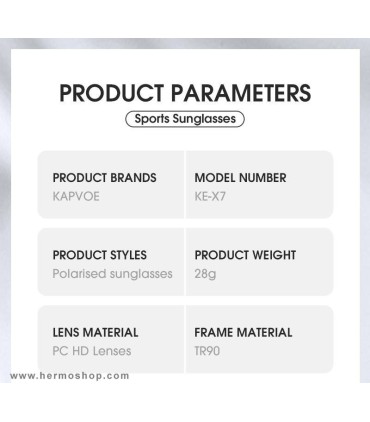 عینک کوهنوردی KAPVOE مدل TK7-QTC-1L-13