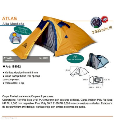 چادر کوهنوردی دو نفره DOITE مدل Atlas RVN Alu 2