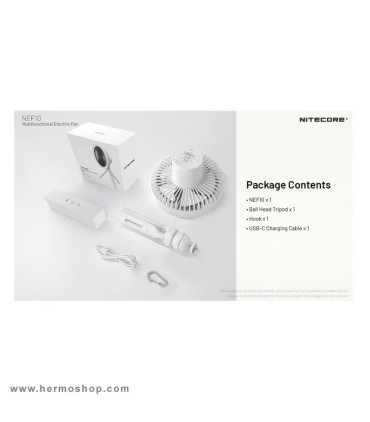 پنکه شارژی چند منظوره نایتکر NEF10
