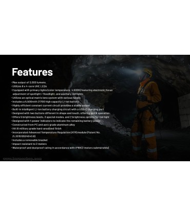 چراغ پيشانی نايتکر مدل HC75 UHE