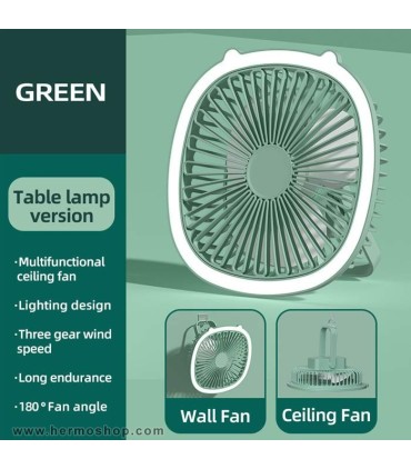 پنکه چراغ دار شارژی مدل SA-1258