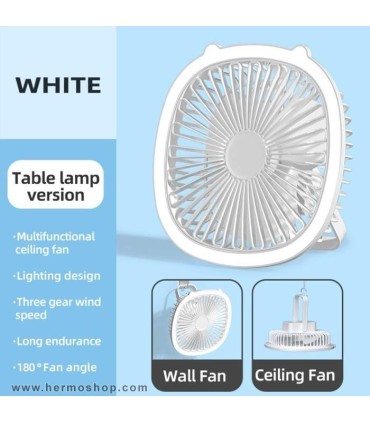 پنکه چراغ دار شارژی مدل SA-1258