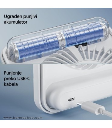 پنکه سفری شارژی ULTRA THIN TABLEFEN مدل JH-168