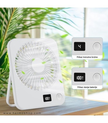 پنکه سفری شارژی ULTRA THIN TABLEFEN مدل JH-168