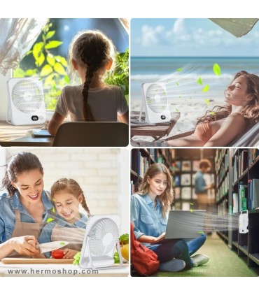 پنکه سفری شارژی ULTRA THIN TABLEFEN مدل JH-168