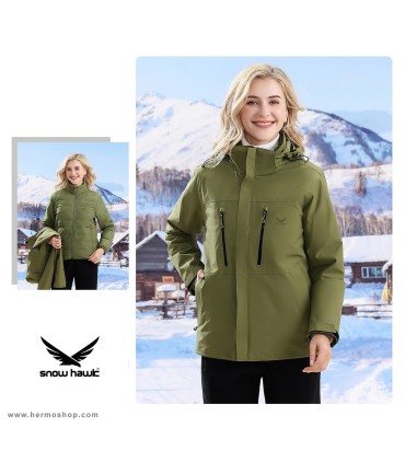 کاپشن دوپوش پر اسنوهاک مدل 68997