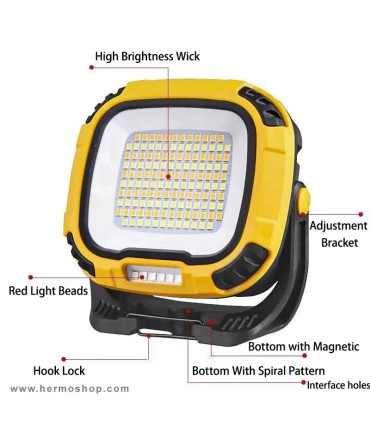 پروژکتور شارژی COB مدل W892-1