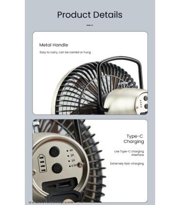 پنکه شارژی سانری مدل Light Fan