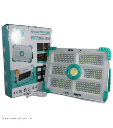پروژکتور 200W سولار دار مدل ZB-L280