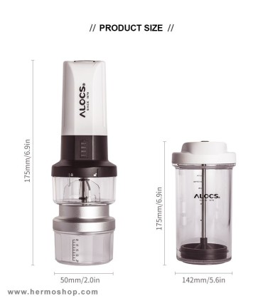 آسیاب شارژی و فرنچ پرسی آلوکس مدل KW-K25