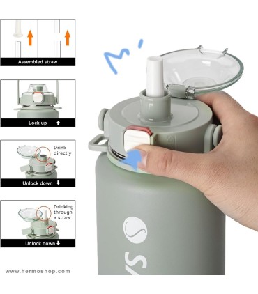 فلاسک دوجداره 1200ml سانتکو مدل Erie کاوردار