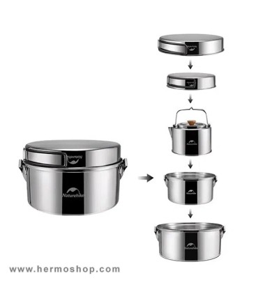 ست ظروف استیل نیچرهایک مدل NH22CJ005