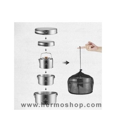 ست ظروف استیل نیچرهایک مدل NH22CJ005