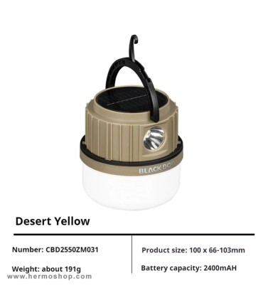 چراغ چادر سولار بلک داگ مدل CBD2550ZM031